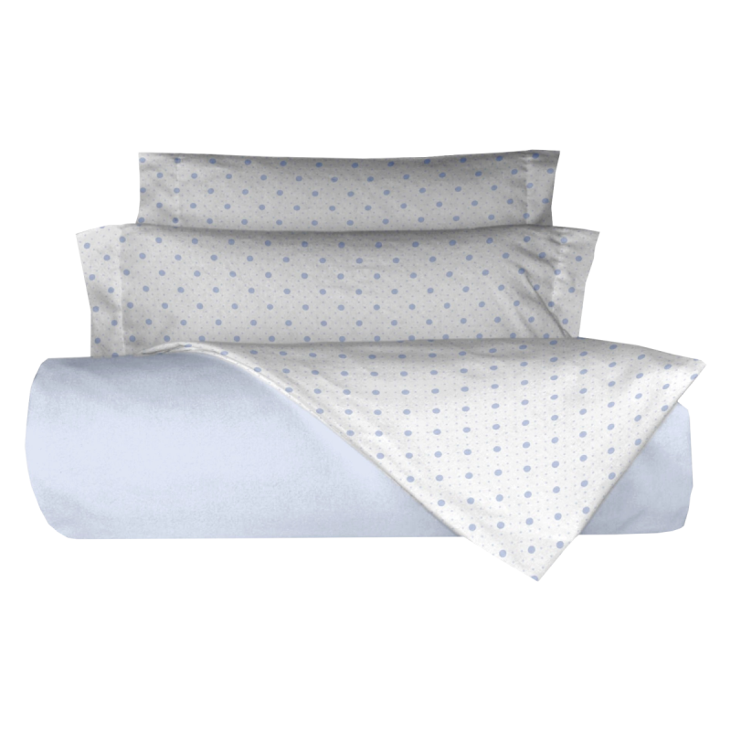 Juego de Sabanas Nacar color azul de Belnou