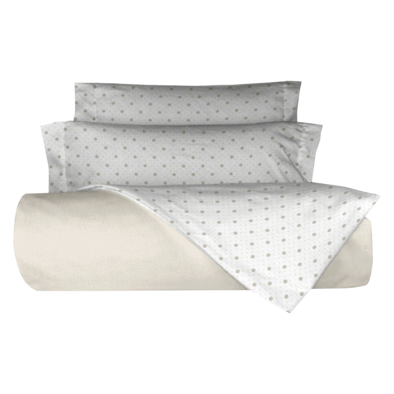 Juego de Sabanas Nacar color piedra de Belnou