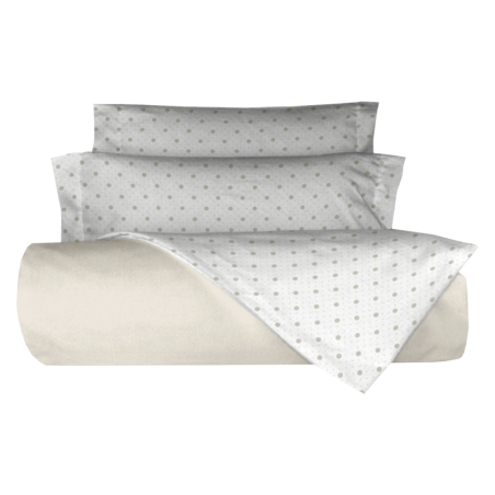 Juego de Sabanas Nacar color piedra de Belnou