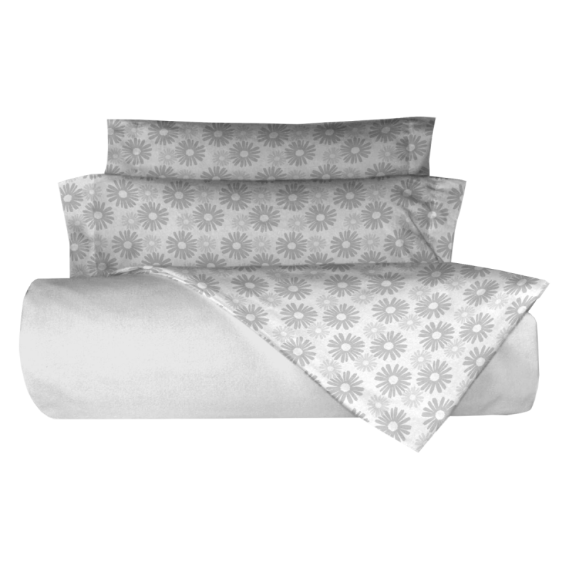 Juego de Sabanas Pétalos color gris de Belnou
