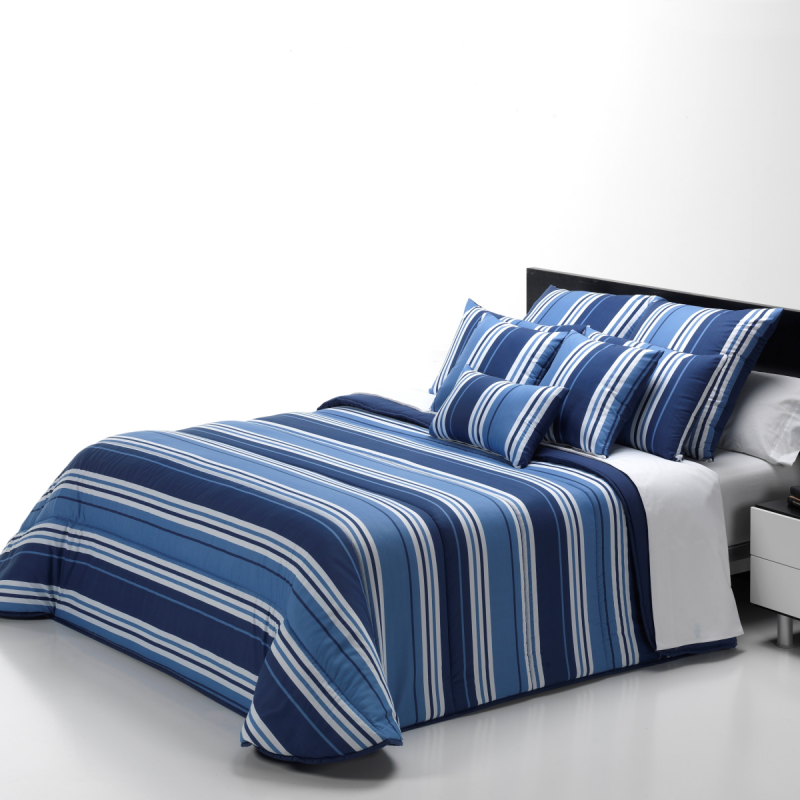 Relleno Nórdico Tacto Seda Rayas 300gr color azul de Belnou