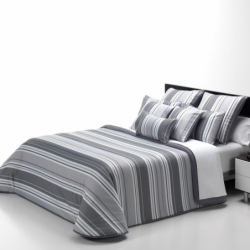 Relleno Nórdico Tacto Seda Rayas 300gr color gris de Belnou